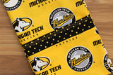 Michigan Tech Cotton Pillowcase Kit: Gold with Polka Dots